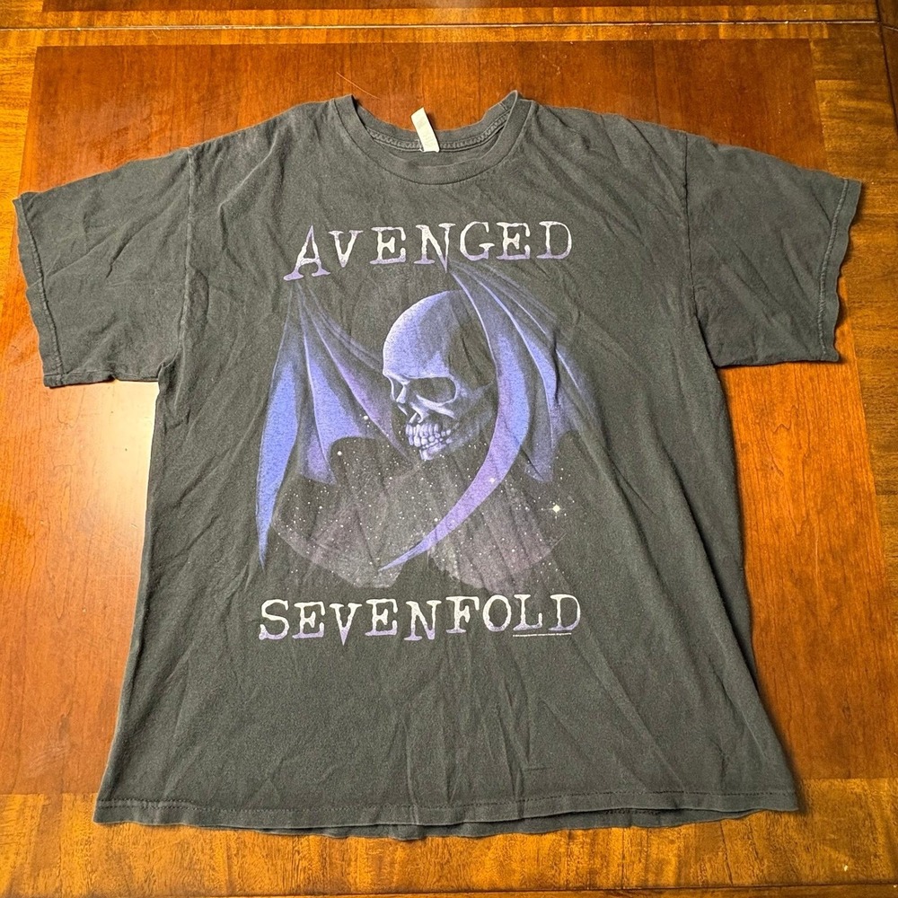 Avenged Sevenfold Deathbat Cosmic Graphic T-Shirt Black XL